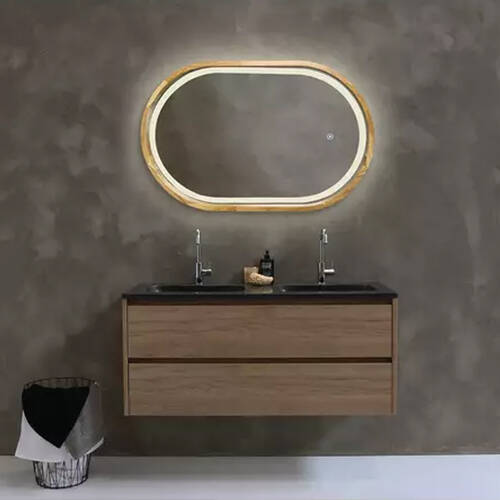 Зеркало Luxury Wood Freedom Slim с подсветкой LED, дуб натуральный, сенсорная кнопка-димер, 550х850 мм, фото 5