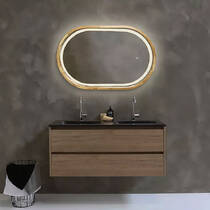 Дзеркало Luxury Wood Freedom Slim з LED підсвіткою, дуб натуральний, сенсорна кнопка-димер, 500х800 мм, фото №5