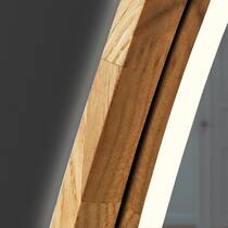 Зеркало ассиметричное Luxury Wood Dali с комбинированной LED подсветкой, дуб натуральный, 550х850мм, фото №2