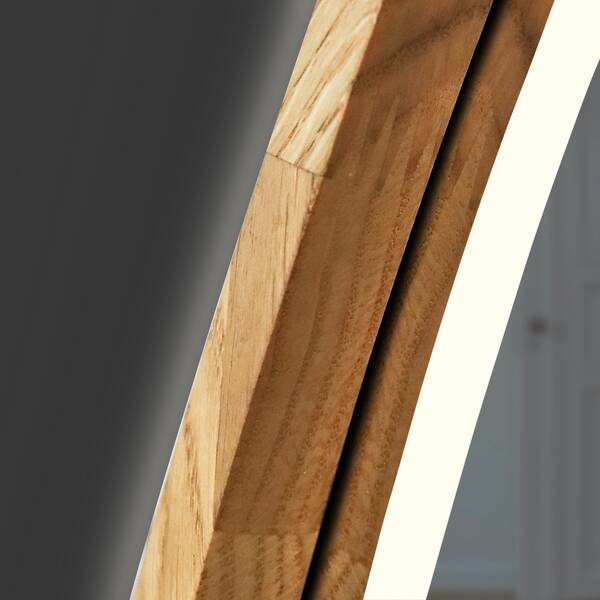Зеркало ассиметричное Luxury Wood Dali с комбинированной LED подсветкой, дуб натуральный, 550х850мм, фото 2