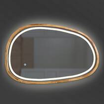 Дзеркало асиметричне Luxury Wood Dali з комбінованою LED підсвіткою, дуб натуральний, 550х850мм, фото №1