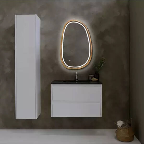 Дзеркало асиметричне Luxury Wood Dali з комбінованою LED