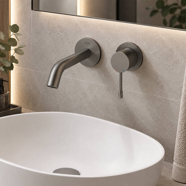 Змішувач прихованого монтажу для раковини Grohe Essence 29193AL1 графіт
