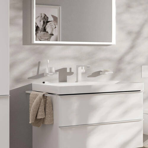 Смеситель для раковины Hansgrohe Tecturis E CoolStart EcoSmart+ 73041700 белый матовый, фото 3