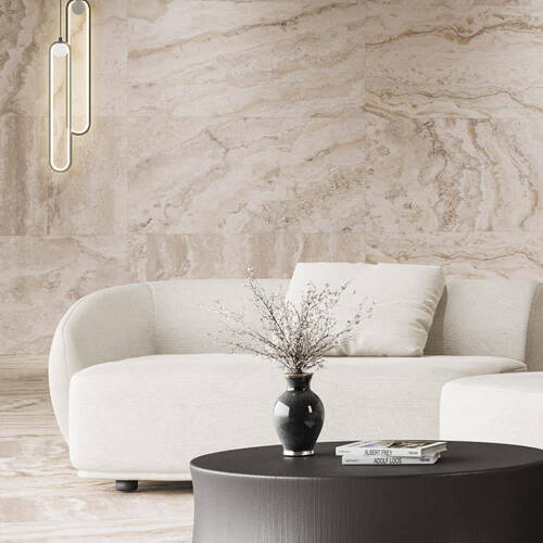 Керамогранит Azteca Travertine Tivoli Soft 120 Ivory 60х120 см, фото 2