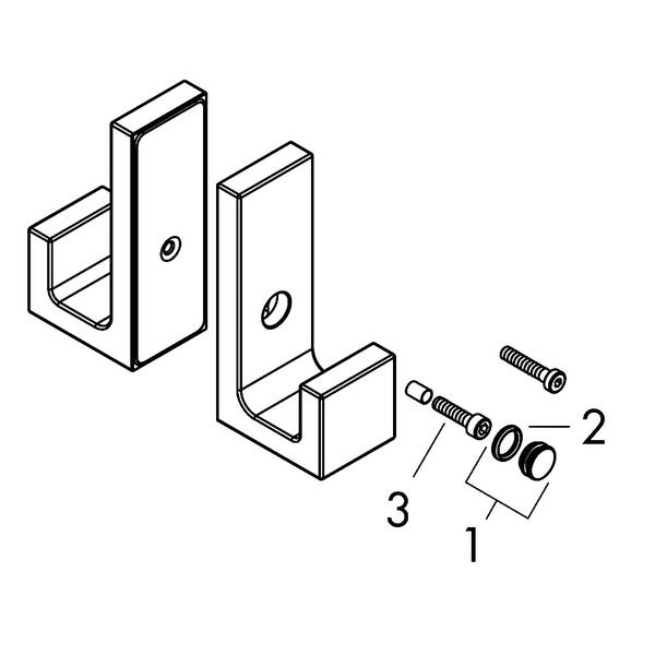 Крючок Axor Universal Rectangular 42639000 двойной, хром, фото 3
