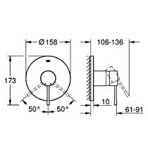 Змішувач прихованого монтажу для душу Grohe Essence 24168001 хром, фото №2
