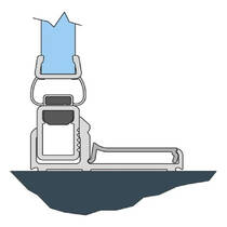 Монтажный комплект SanSwiss Solino V2.D35.50 для дверей в нишу, алюмино-хром