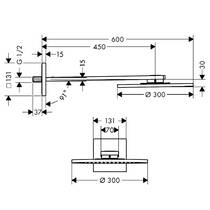 Верхний душ Axor ShowerSolutions 35300140 бронза матовый, фото №2