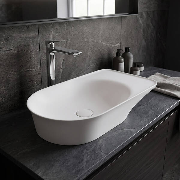 Раковина RAK Ceramics Valet VALCT6400500A 64 см на стільницю, біла матова
