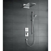 Змішувач прихованого монтажу для душу Hansgrohe ShowerSelect Highflow 15760700 з термостатом, білий матовий, фото №3