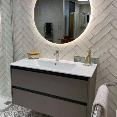 Тумба для раковини Duravit Ketho.2 K25283091910000 80 см, колір бежевий, фото 3