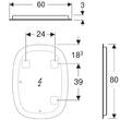 Зеркало Geberit Option Oval 502.800.00.1 с непрямой подсветкой 60х80 см, фото 2