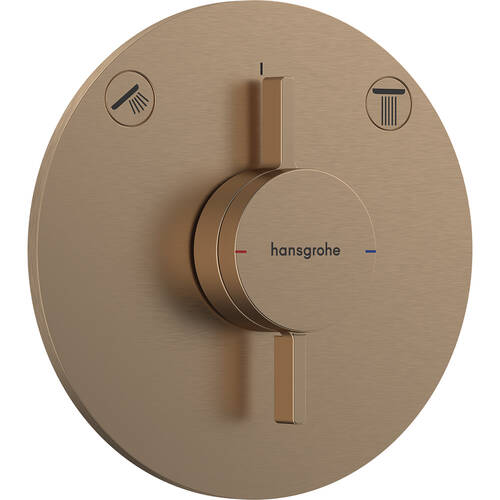 Змішувач прихованого монтажу для душу Hansgrohe DuoTurn S 75418140 бронза матовий, фото 2