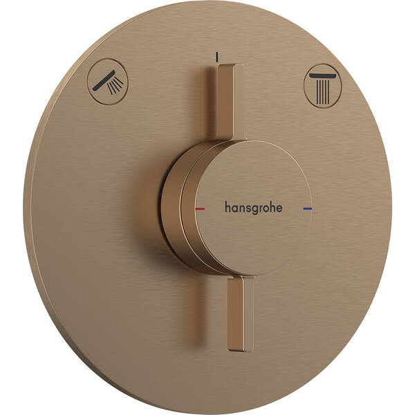 Змішувач прихованого монтажу для душу Hansgrohe DuoTurn S 75418140 бронза матовий, фото 2