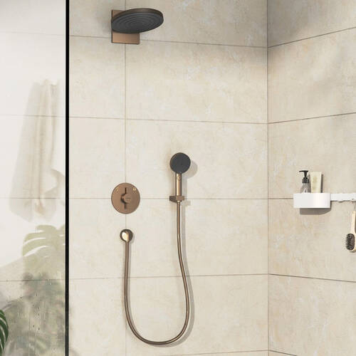 Змішувач прихованого монтажу для душу Hansgrohe DuoTurn S 75418140 бронза матовий, фото 6
