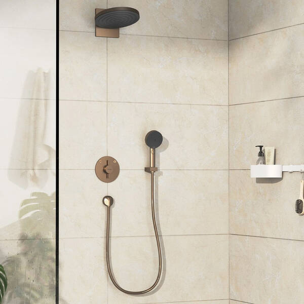 Змішувач прихованого монтажу для душу Hansgrohe DuoTurn S 75418140 бронза матовий, фото 6