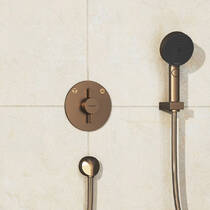 Змішувач прихованого монтажу для душу Hansgrohe DuoTurn S 75418140 бронза матовий, фото №5