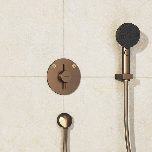 Змішувач прихованого монтажу для душу Hansgrohe DuoTurn S 75418140 бронза матовий, фото 5