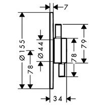 Смеситель скрытого монтажа для душа Hansgrohe DuoTurn S 75418140 бронза матовый, фото №2