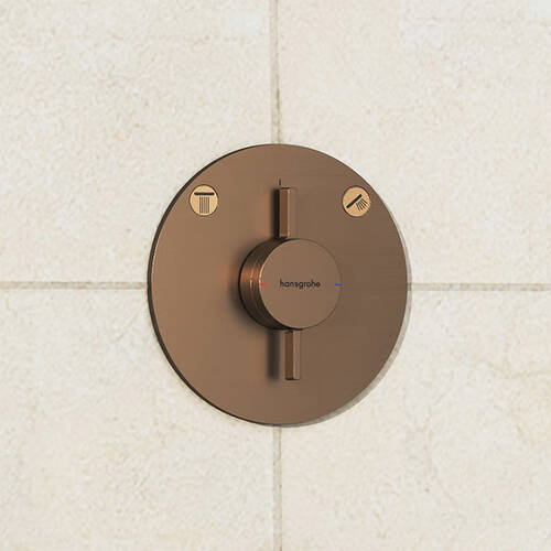Змішувач прихованого монтажу для душу Hansgrohe DuoTurn S 75418140 бронза матовий, фото 1