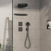 Переключатель потоков скрытого монтажа для душа Hansgrohe ShowerSelect Comfort E черный хром, фото №3