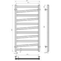 Полотенцесушитель электрический Devit Style ST5001000EB П11 500х1000 мм, черный матовый структурированный, фото №2