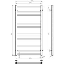 Полотенцесушитель электрический Devit Ovale OV5001000EB П14 500х1000 мм, черный матовый структурированный, фото №2