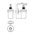 Дозатор для жидкого мыла Genwec Cartago series GW05 05 05 02 с держателем хром, фото 2