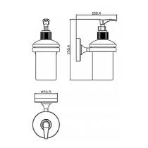 Дозатор для жидкого мыла Genwec Cartago series GW05 05 05 02 с держателем хром, фото №2