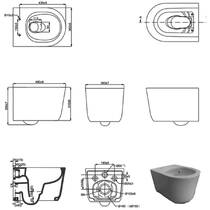 Унітаз підвісний Devit Style 320150 безобідковий Vortex Flush з кришкою soft close, фото №6