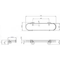 Полка стеклянная Genwec Cartago series GW05 13 05 02 для душа, фото №2