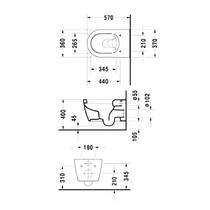 Унітаз підвісний Duravit ME by Starck 25280900001 білий глянець, фото №2
