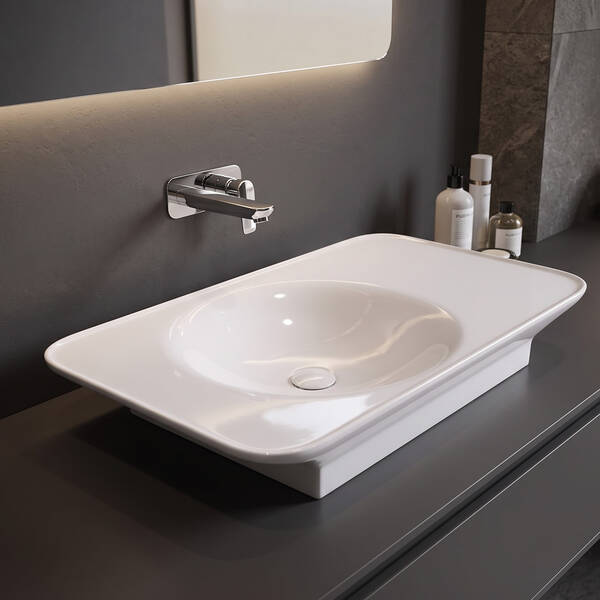 Раковина RAK Ceramics Valet VALWB09200AWHA 92 см білий глянець