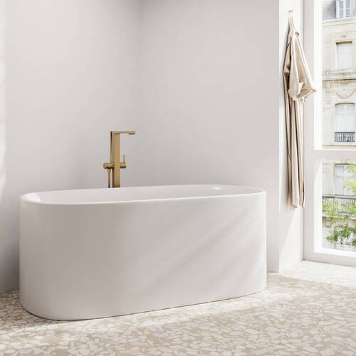 Змішувач для ванни Hansgrohe Tecturis E 73445140 підлоговий, бронза, фото 3