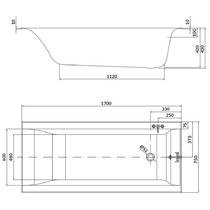 Ванна акриловая Cersanit Larga S301-303 170х75 см, белая с ножками, фото №3