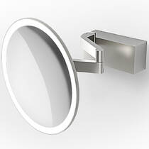 Косметичне дзеркало Decor Walther Basic Vision R 5x 0123176 з LED-підсвічуванням та збільшенням 5х, сталевий, фото №1