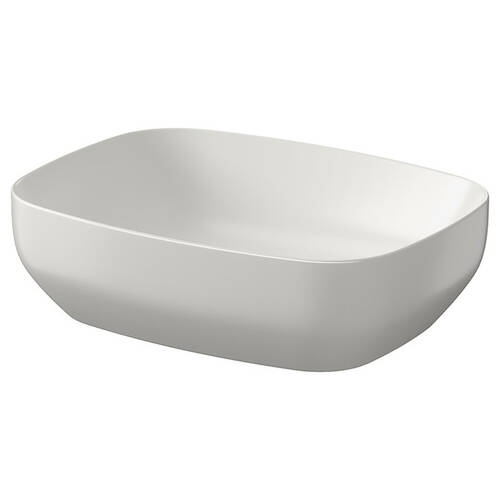 Раковина Cersanit Larga K677-062 50х38 см, на стільницю, світло-сірий матовий, фото 1