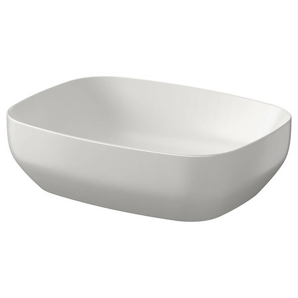 Раковина Cersanit Larga K677-062 50х38 см, на стільницю, світло-сірий матовий, фото 1