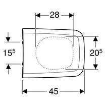 Крышка для унитаза Geberit iCon Square 500.837.01.1 Soft-close, quick-fix, фото №2