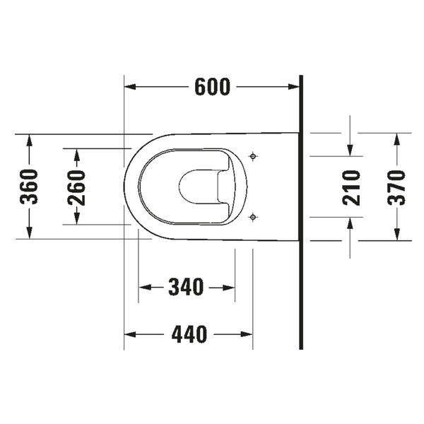 Унітаз підлоговий Duravit Bento Starck Box D4600200 пристінний, білий матовий, фото 4