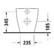 Унітаз підлоговий Duravit Bento Starck Box D4600200 пристінний, білий матовий, фото 2