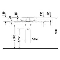 Раковина Duravit Vitrium 266246HE71 46 см темно-сірий матовий, фото №2