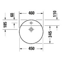 Раковина Duravit Vitrium 266246HE71 46 см темно-сірий матовий, фото №3