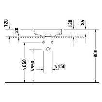 Раковина Duravit Vitrium 266146HC79 46 см корица матовый, фото №2