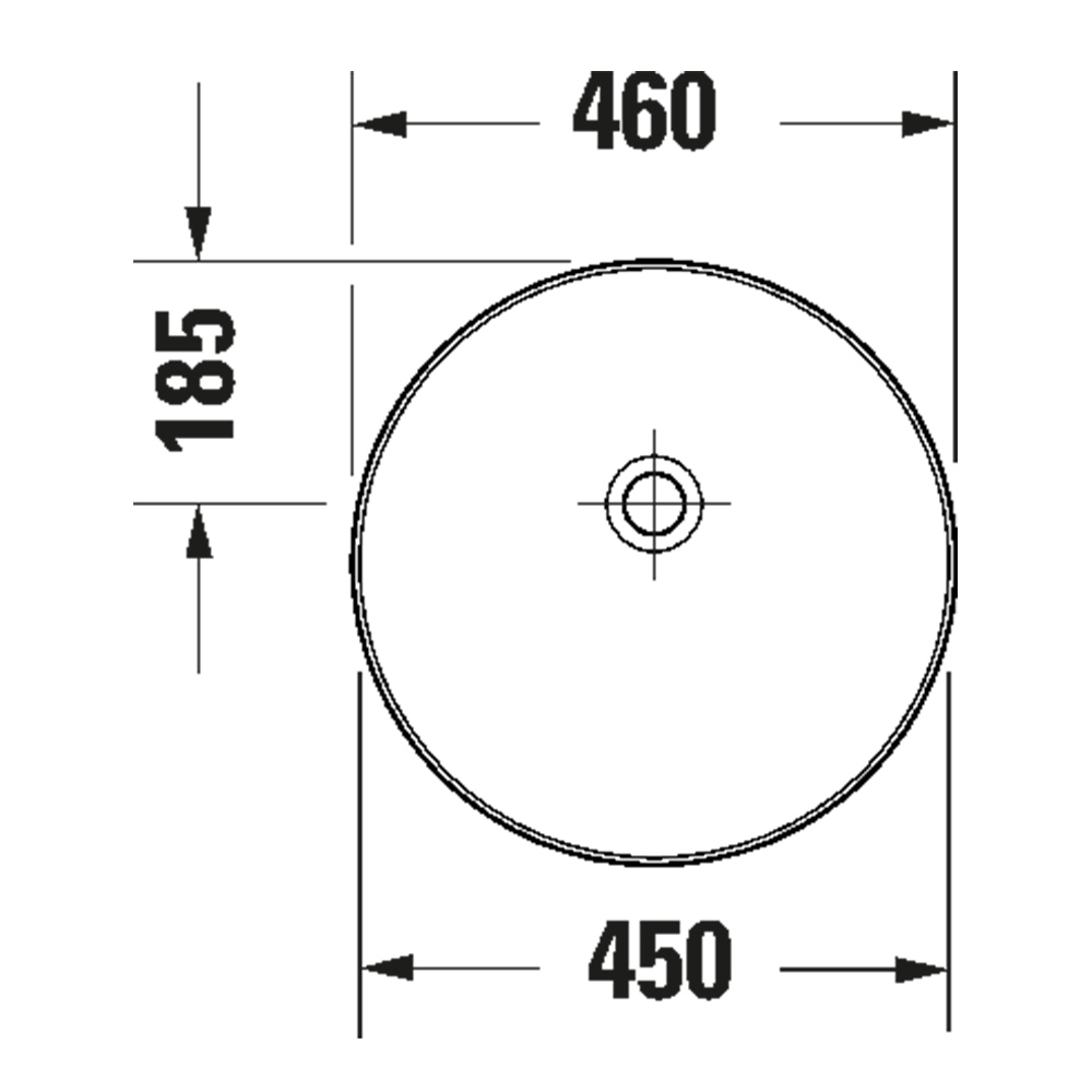 266146HB79 Vitrium Раковина накладна діаметр 460 з 1 отв. для змішувача,без переливу,Blue Matt (1 сорт)