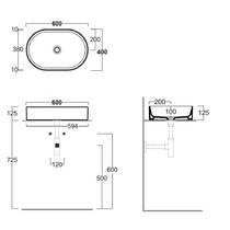 Раковина Simas Folio FO02 60 см белая матовая, фото №2