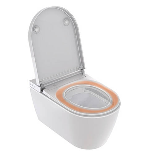 Унітаз-біде підвісний Duravit SensoWash Starck f Plus 650000012004320 з електронним сидінням, білий глянець, фото 7