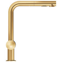 Змішувач для кухні Grohe Minta 31558GN0 із запірним клапаном для пральної або посудомийної машини, брашоване золото, фото №2