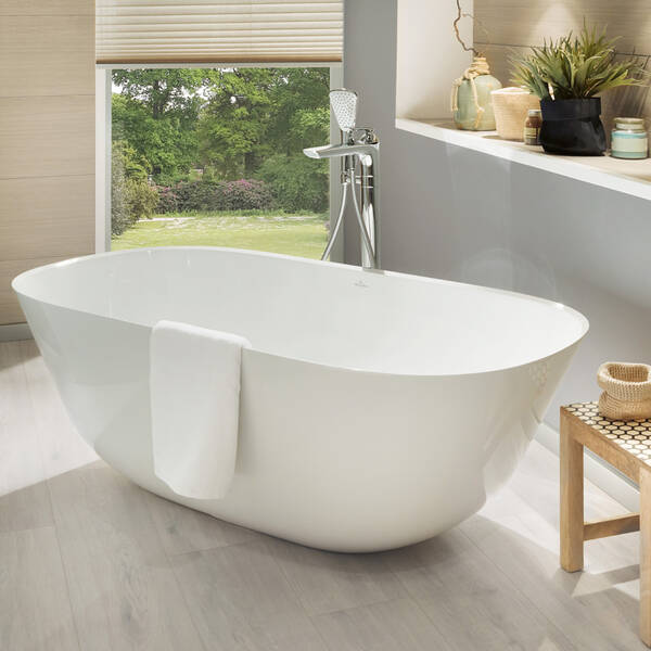 Ванна кварилова Villeroy & Boch Theano UBQ175ANH7F200V-01 175х80 см білий